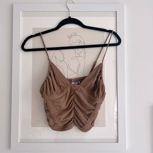 Urban outfitters brown crop top